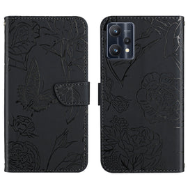 Skin Feel Butterfly Peony Embossed Leather Phone Case, For OPPO Realme 9 Pro+/Realme 9 4G, For Samsung Galaxy Xcover6 Pro, For Samsung Galaxy M33, For Samsung Galaxy M53, For Sharp Aquos R7, For Xiaomi Poco F4 GT