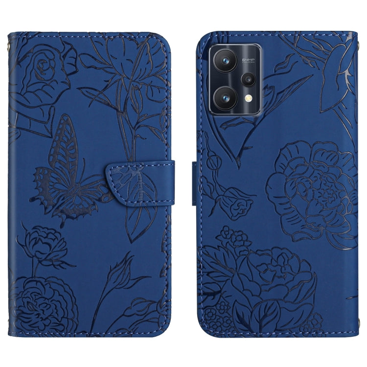 Skin Feel Butterfly Peony Embossed Leather Phone Case, For OPPO Realme 9 Pro+/Realme 9 4G, For Samsung Galaxy Xcover6 Pro, For Samsung Galaxy M33, For Samsung Galaxy M53, For Sharp Aquos R7, For Xiaomi Poco F4 GT