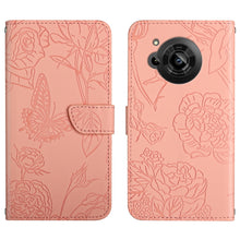 Load image into Gallery viewer, Skin Feel Butterfly Peony Embossed Leather Phone Case, For OPPO Realme 9 Pro+/Realme 9 4G, For Samsung Galaxy Xcover6 Pro, For Samsung Galaxy M33, For Samsung Galaxy M53, For Sharp Aquos R7, For Xiaomi Poco F4 GT