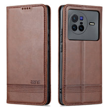 Load image into Gallery viewer, AZNS Magnetic Calf Texture Leather Phone Case, For vivo X80, For Xiaomi POCO X4 Pro 5G