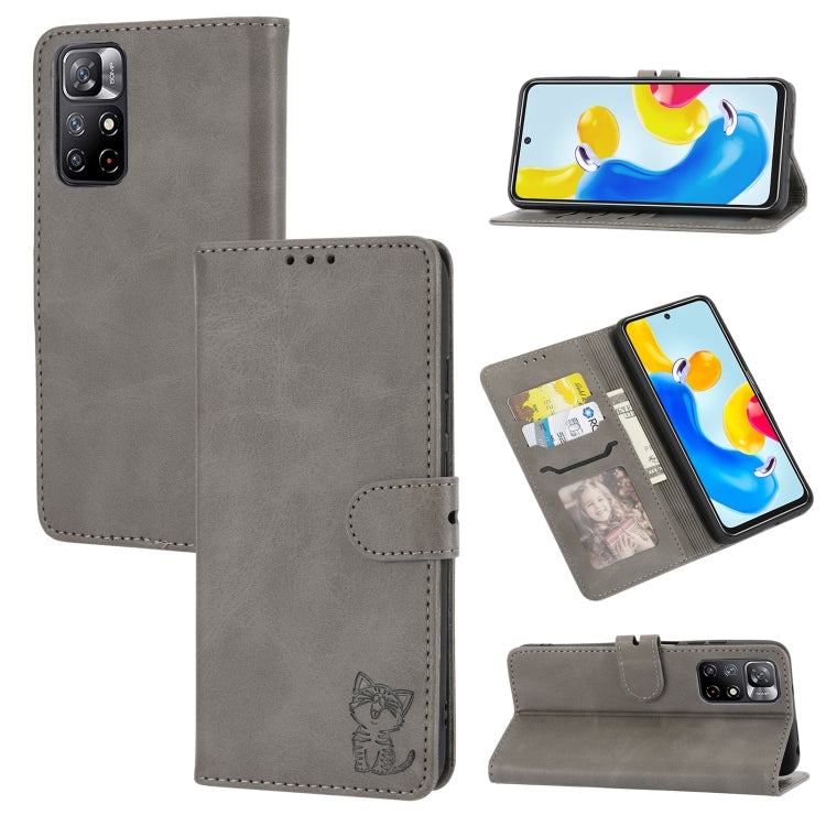 Embossed Happy Cat Pattern Leather Phone Case, For Google Pixel 6a, For Google Pixel 7 5G, For Google Pixel 7 Pro 5G, For Xiaomi Redmi 10A, For Xiaomi Redmi Note 11 4G Global/11S, For Xiaomi Redmi Note 11 Pro Global, For Samsung Galaxy A23 4G          ...