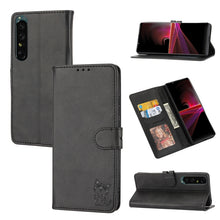 Load image into Gallery viewer, Embossed Happy Cat Pattern Leather Phone Case, For Sony Xperia 1 IV, For Sony Xperia 10 IV, For Xiaomi Redmi Note 11E