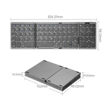 Load image into Gallery viewer, B089T Foldable Bluetooth Keyboard Rechargeable with Touchpad, B089T(Grey), B089T  (Silver), B089T (Black)