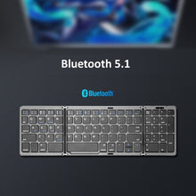 Load image into Gallery viewer, B089T Foldable Bluetooth Keyboard Rechargeable with Touchpad, B089T(Grey), B089T  (Silver), B089T (Black)