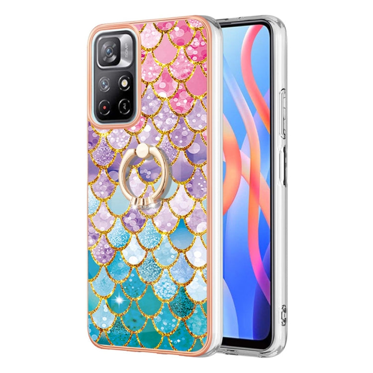Electroplating IMD TPU Phone Case with Ring, For Xiaomi Redmi Note 9 / Redmi 10X 4G, For Xiaomi Redmi Note 11 China, For Xiaomi Redmi Note 11 Pro China, For Xiaomi Redmi Note 11 Pro 5G / 4G Global, For Xiaomi Redmi Note 11S / Note 11 Global