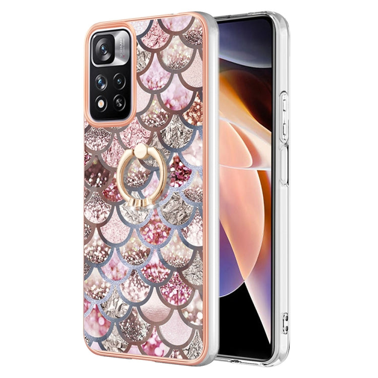 Electroplating IMD TPU Phone Case with Ring, For Xiaomi Redmi Note 9 / Redmi 10X 4G, For Xiaomi Redmi Note 11 China, For Xiaomi Redmi Note 11 Pro China, For Xiaomi Redmi Note 11 Pro 5G / 4G Global, For Xiaomi Redmi Note 11S / Note 11 Global