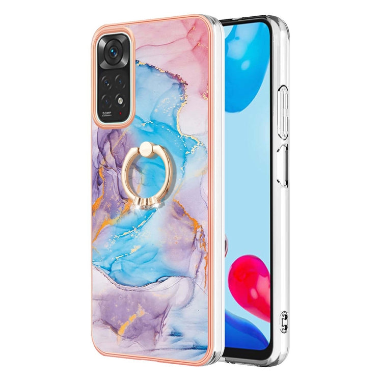 Electroplating IMD TPU Phone Case with Ring, For Xiaomi Redmi Note 9 / Redmi 10X 4G, For Xiaomi Redmi Note 11 China, For Xiaomi Redmi Note 11 Pro China, For Xiaomi Redmi Note 11 Pro 5G / 4G Global, For Xiaomi Redmi Note 11S / Note 11 Global
