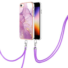 Load image into Gallery viewer, Electroplating Marble Pattern TPU Phone Case with Lanyard, For iPhone SE 2022 / SE 2020 / 8 / 7, For Motorola Moto G Stylus 2022, For Nokia G20 / G10, For Nokia G21 / G11, For Samsung Galaxy A23 5G / 4G, For OPPO Realme 9 Pro+ 5G                       ...