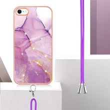 Load image into Gallery viewer, Electroplating Marble Pattern TPU Phone Case with Lanyard, For iPhone SE 2022 / SE 2020 / 8 / 7, For Motorola Moto G Stylus 2022, For Nokia G20 / G10, For Nokia G21 / G11, For Samsung Galaxy A23 5G / 4G, For OPPO Realme 9 Pro+ 5G                       ...