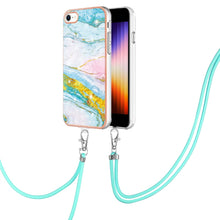 Load image into Gallery viewer, Electroplating Marble Pattern TPU Phone Case with Lanyard, For iPhone SE 2022 / SE 2020 / 8 / 7, For Motorola Moto G Stylus 2022, For Nokia G20 / G10, For Nokia G21 / G11, For Samsung Galaxy A23 5G / 4G, For OPPO Realme 9 Pro+ 5G                       ...