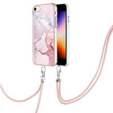 Load image into Gallery viewer, Electroplating Marble Pattern TPU Phone Case with Lanyard, For iPhone SE 2022 / SE 2020 / 8 / 7, For Motorola Moto G Stylus 2022, For Nokia G20 / G10, For Nokia G21 / G11, For Samsung Galaxy A23 5G / 4G, For OPPO Realme 9 Pro+ 5G                       ...