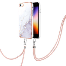 Load image into Gallery viewer, Electroplating Marble Pattern TPU Phone Case with Lanyard, For iPhone SE 2022 / SE 2020 / 8 / 7, For Motorola Moto G Stylus 2022, For Nokia G20 / G10, For Nokia G21 / G11, For Samsung Galaxy A23 5G / 4G, For OPPO Realme 9 Pro+ 5G                       ...