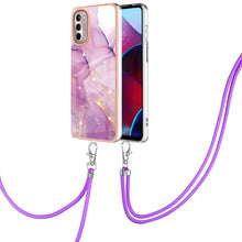 Load image into Gallery viewer, Electroplating Marble Pattern TPU Phone Case with Lanyard, For iPhone SE 2022 / SE 2020 / 8 / 7, For Motorola Moto G Stylus 2022, For Nokia G20 / G10, For Nokia G21 / G11, For Samsung Galaxy A23 5G / 4G, For OPPO Realme 9 Pro+ 5G                       ...