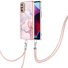 Load image into Gallery viewer, Electroplating Marble Pattern TPU Phone Case with Lanyard, For iPhone SE 2022 / SE 2020 / 8 / 7, For Motorola Moto G Stylus 2022, For Nokia G20 / G10, For Nokia G21 / G11, For Samsung Galaxy A23 5G / 4G, For OPPO Realme 9 Pro+ 5G                       ...