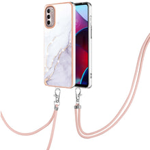 Load image into Gallery viewer, Electroplating Marble Pattern TPU Phone Case with Lanyard, For iPhone SE 2022 / SE 2020 / 8 / 7, For Motorola Moto G Stylus 2022, For Nokia G20 / G10, For Nokia G21 / G11, For Samsung Galaxy A23 5G / 4G, For OPPO Realme 9 Pro+ 5G                       ...