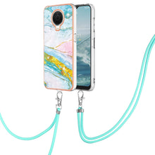 Load image into Gallery viewer, Electroplating Marble Pattern TPU Phone Case with Lanyard, For iPhone SE 2022 / SE 2020 / 8 / 7, For Motorola Moto G Stylus 2022, For Nokia G20 / G10, For Nokia G21 / G11, For Samsung Galaxy A23 5G / 4G, For OPPO Realme 9 Pro+ 5G                       ...