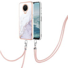 Load image into Gallery viewer, Electroplating Marble Pattern TPU Phone Case with Lanyard, For iPhone SE 2022 / SE 2020 / 8 / 7, For Motorola Moto G Stylus 2022, For Nokia G20 / G10, For Nokia G21 / G11, For Samsung Galaxy A23 5G / 4G, For OPPO Realme 9 Pro+ 5G                       ...