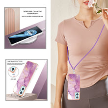 Load image into Gallery viewer, Electroplating Marble Pattern TPU Phone Case with Lanyard, For OPPO Realme 9i / A36 / A96 4G