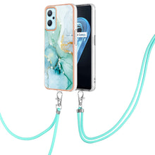 Load image into Gallery viewer, Electroplating Marble Pattern TPU Phone Case with Lanyard, For OPPO Realme 9i / A36 / A96 4G