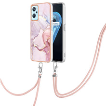 Load image into Gallery viewer, Electroplating Marble Pattern TPU Phone Case with Lanyard, For OPPO Realme 9i / A36 / A96 4G