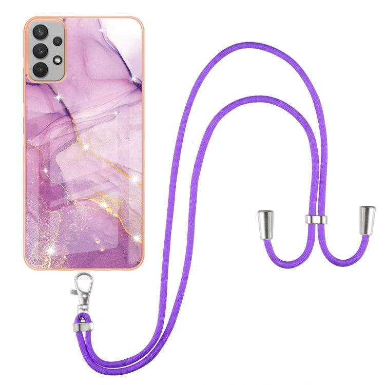 Electroplating Marble Pattern TPU Phone Case with Lanyard, For iPhone SE 2022 / SE 2020 / 8 / 7, For Motorola Moto G Stylus 2022, For Nokia G20 / G10, For Nokia G21 / G11, For Samsung Galaxy A23 5G / 4G, For OPPO Realme 9 Pro+ 5G                       ...