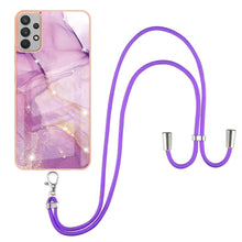 Load image into Gallery viewer, Electroplating Marble Pattern TPU Phone Case with Lanyard, For iPhone SE 2022 / SE 2020 / 8 / 7, For Motorola Moto G Stylus 2022, For Nokia G20 / G10, For Nokia G21 / G11, For Samsung Galaxy A23 5G / 4G, For OPPO Realme 9 Pro+ 5G                       ...