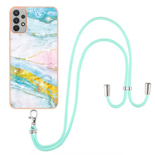Load image into Gallery viewer, Electroplating Marble Pattern TPU Phone Case with Lanyard, For iPhone SE 2022 / SE 2020 / 8 / 7, For Motorola Moto G Stylus 2022, For Nokia G20 / G10, For Nokia G21 / G11, For Samsung Galaxy A23 5G / 4G, For OPPO Realme 9 Pro+ 5G                       ...