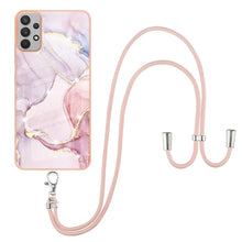 Load image into Gallery viewer, Electroplating Marble Pattern TPU Phone Case with Lanyard, For iPhone SE 2022 / SE 2020 / 8 / 7, For Motorola Moto G Stylus 2022, For Nokia G20 / G10, For Nokia G21 / G11, For Samsung Galaxy A23 5G / 4G, For OPPO Realme 9 Pro+ 5G                       ...