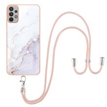 Load image into Gallery viewer, Electroplating Marble Pattern TPU Phone Case with Lanyard, For iPhone SE 2022 / SE 2020 / 8 / 7, For Motorola Moto G Stylus 2022, For Nokia G20 / G10, For Nokia G21 / G11, For Samsung Galaxy A23 5G / 4G, For OPPO Realme 9 Pro+ 5G                       ...