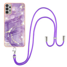 Load image into Gallery viewer, Electroplating Marble Pattern TPU Phone Case with Lanyard, For iPhone SE 2022 / SE 2020 / 8 / 7, For Motorola Moto G Stylus 2022, For Nokia G20 / G10, For Nokia G21 / G11, For Samsung Galaxy A23 5G / 4G, For OPPO Realme 9 Pro+ 5G                       ...