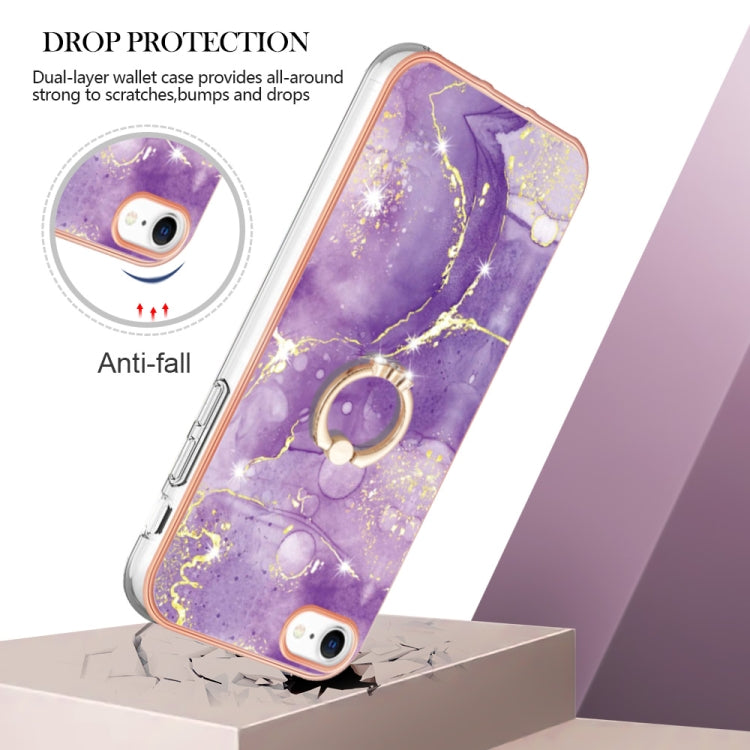 Electroplating Marble Pattern TPU Phone Case with Ring, For iPhone SE 2022 / SE 2020 / 8 / 7, For Motorola Moto G Stylus 2022, For Nokia G20 / G10, For Nokia G21 / G11, For Xiaomi 11T / 11T Pro, For Xiaomi Redmi 10, For Samsung Galaxy A23 5G / 4G      ...
