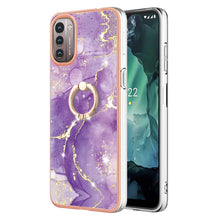 Load image into Gallery viewer, Electroplating Marble Pattern TPU Phone Case with Ring, For iPhone SE 2022 / SE 2020 / 8 / 7, For Motorola Moto G Stylus 2022, For Nokia G20 / G10, For Nokia G21 / G11, For Xiaomi 11T / 11T Pro, For Xiaomi Redmi 10, For Samsung Galaxy A23 5G / 4G      ...