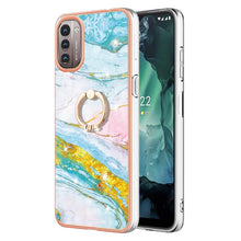 Load image into Gallery viewer, Electroplating Marble Pattern TPU Phone Case with Ring, For iPhone SE 2022 / SE 2020 / 8 / 7, For Motorola Moto G Stylus 2022, For Nokia G20 / G10, For Nokia G21 / G11, For Xiaomi 11T / 11T Pro, For Xiaomi Redmi 10, For Samsung Galaxy A23 5G / 4G      ...