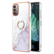 Load image into Gallery viewer, Electroplating Marble Pattern TPU Phone Case with Ring, For iPhone SE 2022 / SE 2020 / 8 / 7, For Motorola Moto G Stylus 2022, For Nokia G20 / G10, For Nokia G21 / G11, For Xiaomi 11T / 11T Pro, For Xiaomi Redmi 10, For Samsung Galaxy A23 5G / 4G      ...