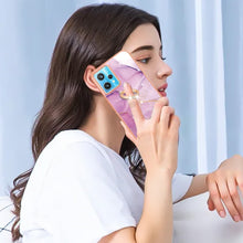 Load image into Gallery viewer, Electroplating Marble Pattern TPU Phone Case with Ring, For OPPO Realme 9 Pro+ 5G, For OPPO Realme 9 Pro 5G, For OPPO Realme 9i / A36 / A96 4G