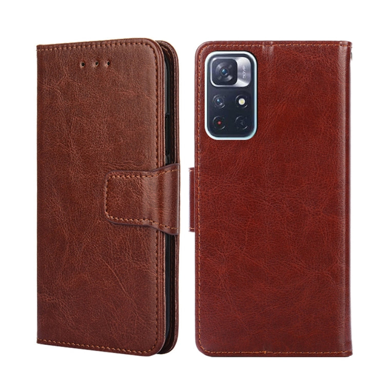 Crystal Texture Leather Phone Case, For Xiaomi Redmi Note 11 4G Global/11S, For Xiaomi Redmi Note 11 5G/Poco M4 Pro 5G, For Xiaomi Redmi Note 11 Pro 5G/11 Pro+ 5G, For Xiaomi Redmi Note 11E 5G CN/Redmi 10 5G, For Xiaomi 12 Pro