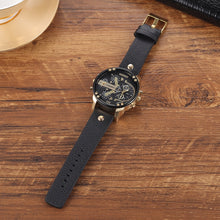 Load image into Gallery viewer, CAGARNY 6820 Round Large Dial Leather Band Quartz Dual Movement Watch For Men