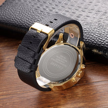 Load image into Gallery viewer, CAGARNY 6820 Round Large Dial Leather Band Quartz Dual Movement Watch For Men