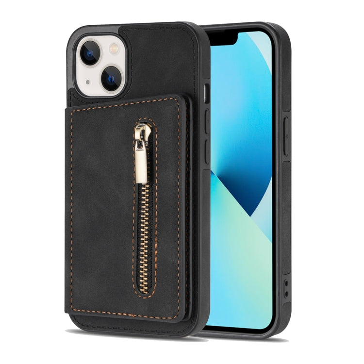 Zipper Card Holder Phone Case, For iPhone 13 mini, For iPhone 13, For iPhone 13 Pro, For iPhone 13 Pro Max, For iPhone 12, For iPhone 12 Pro Max, For iPhone 11, For iPhone 11 Pro