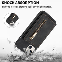 Load image into Gallery viewer, Zipper Card Holder Phone Case, For iPhone 13 mini, For iPhone 13, For iPhone 13 Pro, For iPhone 13 Pro Max, For iPhone 12, For iPhone 12 Pro Max, For iPhone 11, For iPhone 11 Pro
