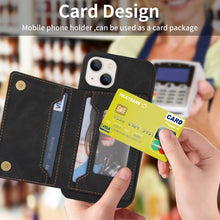 Load image into Gallery viewer, Zipper Card Holder Phone Case, For iPhone 13 mini, For iPhone 13, For iPhone 13 Pro, For iPhone 13 Pro Max, For iPhone 12, For iPhone 12 Pro Max, For iPhone 11, For iPhone 11 Pro