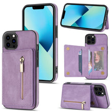 Load image into Gallery viewer, Zipper Card Holder Phone Case, For iPhone 13 mini, For iPhone 13, For iPhone 13 Pro, For iPhone 13 Pro Max, For iPhone 12, For iPhone 12 Pro Max, For iPhone 11, For iPhone 11 Pro