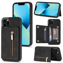 Load image into Gallery viewer, Zipper Card Holder Phone Case, For iPhone 13 mini, For iPhone 13, For iPhone 13 Pro, For iPhone 13 Pro Max, For iPhone 12, For iPhone 12 Pro Max, For iPhone 11, For iPhone 11 Pro
