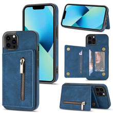 Load image into Gallery viewer, Zipper Card Holder Phone Case, For iPhone 13 mini, For iPhone 13, For iPhone 13 Pro, For iPhone 13 Pro Max, For iPhone 12, For iPhone 12 Pro Max, For iPhone 11, For iPhone 11 Pro