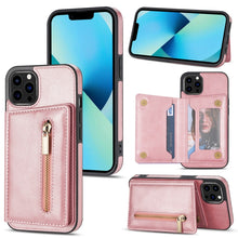 Load image into Gallery viewer, Zipper Card Holder Phone Case, For iPhone 13 mini, For iPhone 13, For iPhone 13 Pro, For iPhone 13 Pro Max, For iPhone 12, For iPhone 12 Pro Max, For iPhone 11, For iPhone 11 Pro