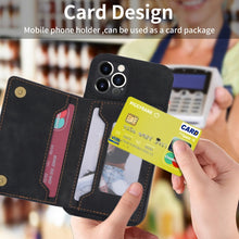 Load image into Gallery viewer, Zipper Card Holder Phone Case, For iPhone 11 Pro Max, For iPhone X / XS, For iPhone XR, For iPhone XS Max, For iPhone SE 2022 / 2020 / 8 / 7, For iPhone 8 Plus / 7 Plus, For iPhone 12 Pro, For iPhone 12 mini