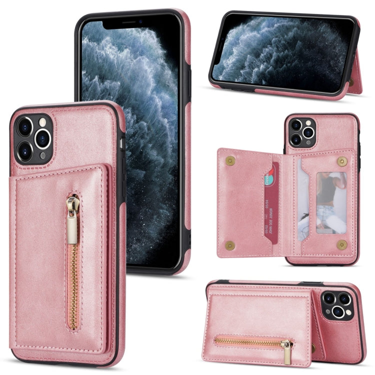 Zipper Card Holder Phone Case, For iPhone 11 Pro Max, For iPhone X / XS, For iPhone XR, For iPhone XS Max, For iPhone SE 2022 / 2020 / 8 / 7, For iPhone 8 Plus / 7 Plus, For iPhone 12 Pro, For iPhone 12 mini