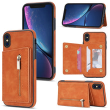 Load image into Gallery viewer, Zipper Card Holder Phone Case, For iPhone 11 Pro Max, For iPhone X / XS, For iPhone XR, For iPhone XS Max, For iPhone SE 2022 / 2020 / 8 / 7, For iPhone 8 Plus / 7 Plus, For iPhone 12 Pro, For iPhone 12 mini