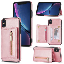 Load image into Gallery viewer, Zipper Card Holder Phone Case, For iPhone 11 Pro Max, For iPhone X / XS, For iPhone XR, For iPhone XS Max, For iPhone SE 2022 / 2020 / 8 / 7, For iPhone 8 Plus / 7 Plus, For iPhone 12 Pro, For iPhone 12 mini