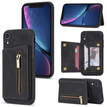 Load image into Gallery viewer, Zipper Card Holder Phone Case, For iPhone 11 Pro Max, For iPhone X / XS, For iPhone XR, For iPhone XS Max, For iPhone SE 2022 / 2020 / 8 / 7, For iPhone 8 Plus / 7 Plus, For iPhone 12 Pro, For iPhone 12 mini